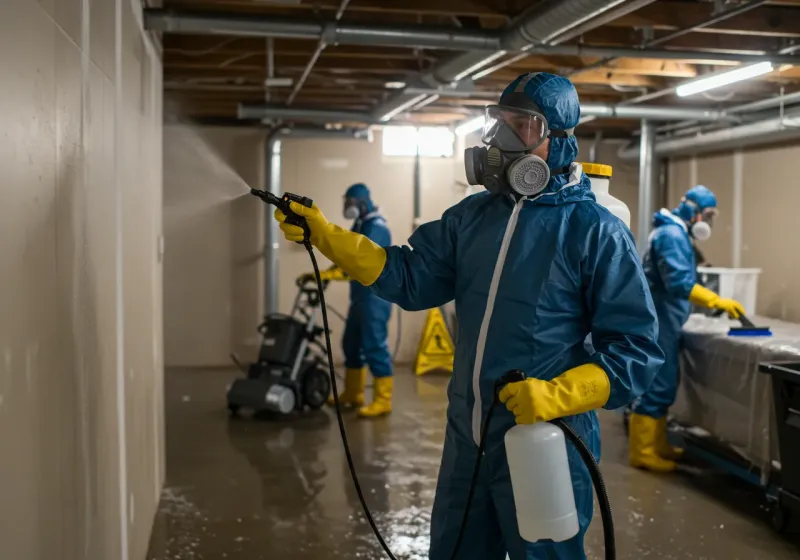 Basement Sanitization and Antimicrobial Treatment process in Nags Head, NC