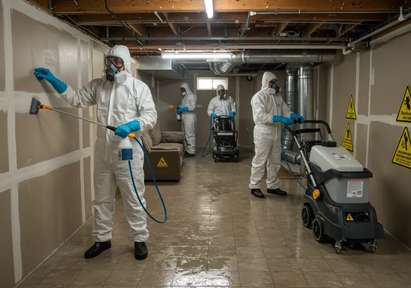 Basement Moisture Removal and Structural Drying process in Nags Head, NC